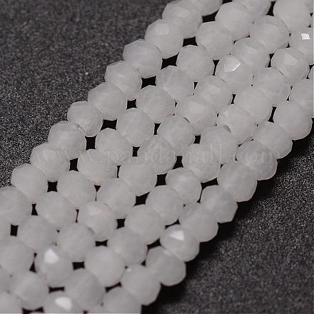 Chapelets de perle en verre imitation jade GLAA-K013-01-1