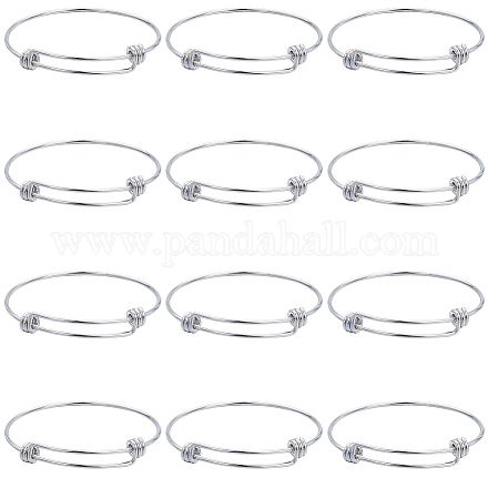 12шт регулируемый расширяемый браслет из нержавеющей стали 201 STAS-SC0008-73-1