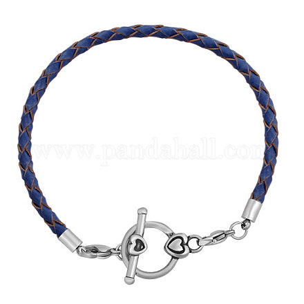 Braided Leather Cord Bracelet Makings MAK-M021-08-A-1
