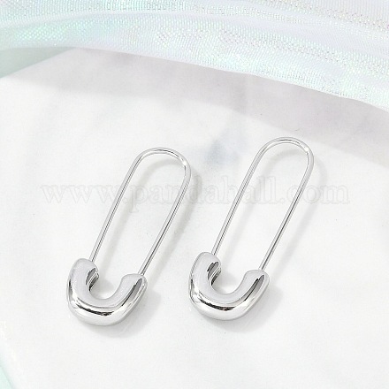 Серьги-кольца Huggie Hoop из нержавеющей стали 304 с подвеской в виде булавки для женщин EJEW-C096-41P-1