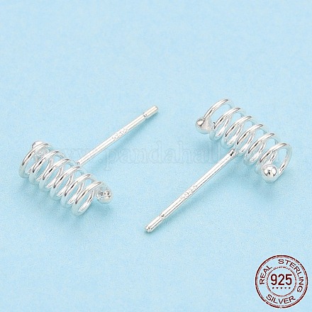925 серебряная пружинная спиральная серьга-гвоздик STER-T005-04-1