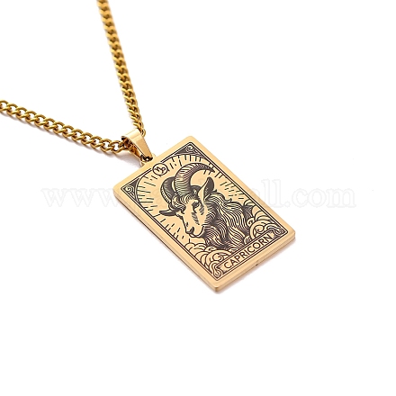 Прямоугольная цепочка из нержавеющей стали 304 с подвесками в виде созвездий PW-WG0F5D0-29-1