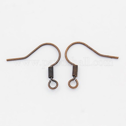 Crochets d'oreilles en laiton de cuivre rouge X-KK-Q363-RC-NF-1