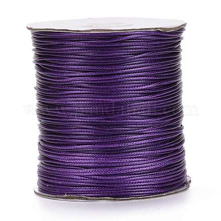 韓国のワックスポリエステルコード  ビードコード  青紫色  1.5mm  約185ヤード/ロール YC-1.5mm-105-1