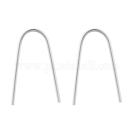 Rhodium Plated 925 Sterling Silver Earring Hooks STER-G014-01P-1