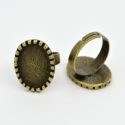 Vintage Adjustable Brass Ring Components MAK-J007-60AB-NF-1