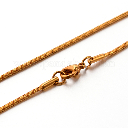 Collares de cadena de serpiente de 304 acero inoxidable X-STAS-M174-017G-1