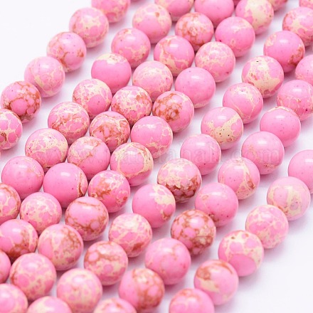 Synthetic Imperial Jasper Beads Strands G-F531-6mm-H01-1
