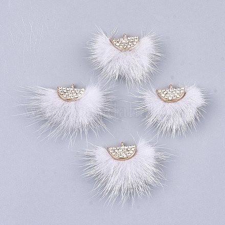 Décorations pendantes de pompon en fausse fourrure de vison FIND-T040-05-1