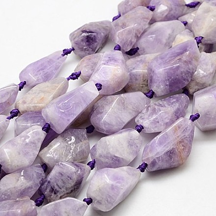 Natural Amethyst Beads Strands G-A122-04A-1