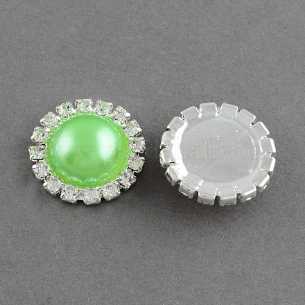 Garment Accessories Half Round ABS Plastic Imitation Pearl Cabochons RB-S020-06-A10-1
