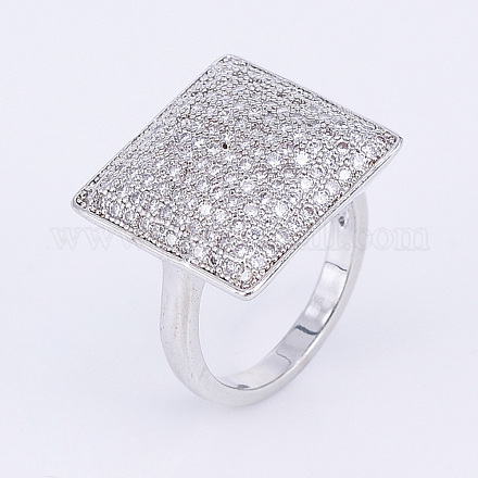 Brass Micro Pave Cubic Zirconia Finger Rings RJEW-E145-50P-18mm-1
