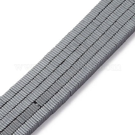 Electroplate Non-magnetic Synthetic Hematite Heishi Beads Strands G-J171A-4x4mm-03-1