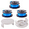 3Pcs AC14RL3A String Trimmer Replacement Spool Line with Cap For Ryobi One+ 24V, 18V, and 40V Trimmers, Black, 0.065inch, 11ft/pc.