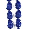 Synthetic Coral Carved Beads Strands, Dyed, Gourd, Blue, 27.5x18x17mm, Hole: 1.8mm, about 13pcs/strand, 14.02''(35.6cm)