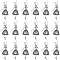 80Pcs Alloy Dancer Charm Pendant, Ballerina Dancer, Antique Silver, 32x12x2mm, Hole: 2mm