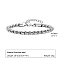 Non-Tarnish Retro Stainless Steel Chain Bracelets, Serpentine Chains, Stainless Steel Color, 7-1/8~9-1/8 inch(18~23cm)