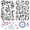 Wall Theme PVC Plastic Clear Stamps, for DIY Scrapbooking, Photo Album Decorative, Cards Making, Flower, 160x110mm, 2pcs/set
