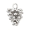 Alloy Pendantss, Long-Lasting Plated, Lead Free & Cadmium Free, Rack Plating, Pine Cone Charm, Platinum, 26.5x19.5x19.5mm, Hole: 4mm