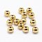 Brass Beads, Nickel Free, Round, Raw(Unplated), 5x4mm, Hole: 1mm