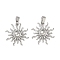 Brass Pendants, Sun, Platinum, 19x17.5x3mm, Hole: 4x3mm