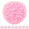 800Pcs Transparent Plastic Beads, Barrel, Pearl Pink, 9x6mm, Hole: 3.8mm