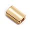 Brass Beads, Rectangle, Golden, 10.5x6.5x4mm, Hole: 2.5X2.5mm