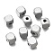 Spray Painted Wooden Beads, Square, WhiteSmoke, 10x10x10mm, Hole: 3mm