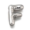 304 Stainless Steel Pendants, Letter Charm, Anti-Tarnish, Letter F, 20.5x14.5x5.5mm, Hole: 3.4x2mm