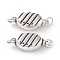 925 Sterling Silver Bayonet Clasps, Oval, Thailand Sterling Silver Plated, 7.5x17x6mm, Hole: 2mm