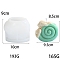 Food Grade DIY Silicone Goddess Statue Candle Molds, for Candle Making, Snail, White, 10x9cm