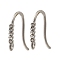 304 Stainless Steel Rhinestone Earring Hooks, DIY Earring Accessories, Stainless Steel Color, 14.5x13x1.5mm, Hole: 1.6mm