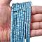 Dyed Synthetic Imperial Jasper Beads Strands, Frosted, Flat Round/Disc, Heishi Beads, Deep Sky Blue, 4~4.5x2~2.5mm, Hole: 0.9mm, about 160~163pcs/strand, 14.53''~14.72''(36.9~37.4cm)