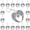 10Pcs Alloy Keychain, with Iron Findings, Wings, Antique Silver, 12.5cm, 10pcs/set