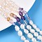 Natural Ametrine Nuggets & Natural Cultured Freshwater Pearl Beads Strands, 5.5~12x4.5~9x3.5~9mm, Hole: 0.8mm, Pearl: 6~13x6~9x3.5~7.5mm, Hole: 0.6mm, about 19~21pcs/strand, 6.30~6.69 inch(16~17cm)