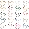 Braided Cotton Cord Bracelet Making, with Golden Tone Brass Jump Rings, Mixed Color, 6-3/4~10-3/8 inch(17~26.5cm)