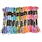 6-Ply Polyester Embroidery Floss, Cross Stitch Threads, Segment Dyed Gradient Color/Christmas/Autumn Color Series, Mixed Color, 0.5mm, about 8.75 Yards(8m)/skein, 18 skeins