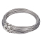 UNICRAFTALE 80pcs 44.45cm DarkGray Wire Necklace Stainless Steel Wire Necklace Choker Necklace with Brass Screw Clasp Wire Necklace Chains Wire Necklace Cord DIY Jewelry Making,14.5mm Diamater