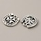 Tibetan Style Alloy Pendants, Horseshoes with Clover Charms, Antique Silver, 16x15x2mm, Hole: 2mm