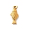 304 Stainless Steel Pendants, Ion Plating(IP), Ocean Theme, Real 18K Gold Plated, Shrimp, 20.5x9x3.5mm, Hole: 2.5mm
