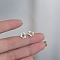 Alloy Earrings for Women, with 925 Sterling Silver Pin, Leaf, 14.5mm