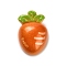 Opaque Resin Cabochons, Imitation Fruit, Dark Orange, Carrot, 23x15.5x9mm