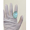 Oval Transparent Resin Finger Rings, Pale Turquoise, Inner Diameter: 17mm