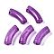 Acrylic Beads, Imitation Gemstone, Curved Tube, Medium Violet Red, 34.5x13x11mm, Hole: 3.5mm, about 155pcs/500g