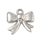 Non-Tarnish 304 Stainless Steel Pendants, Bowknot Charms, Stainless Steel Color, 18x18x2.5mm, Hole: 2.1mm