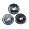 Natural Fluorite Pendants, Donut/Pi Disc Charms, 39~40x6mm, Hole: 6mm