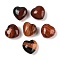 Natural Agate(Dyed & Heated) Heart Palm Stone, Healing Pocket Tone for Reiki Energy Balancing Meditation Gift, Saddle Brown, 19.5~20.5x20~20.5x13~14mm