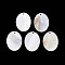 Natural Freshwater Shell Pendants, Oval Charms, Seashell Color, 40x30x1.5~3mm, Hole: 2mm