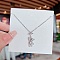 Stainless Steel Cable Chain Necklaces, Rhinestone Pendant Necklaces, Bear, 8.27~19.69 inch(21~50cm)