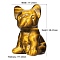 Natural Tiger Eye Dog Carved Healing Figurines, for Home Desktop Display Decorations, 170~230x190~240x280~350mm